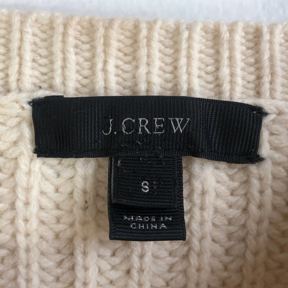 J Crew Wool Cream Sweater
